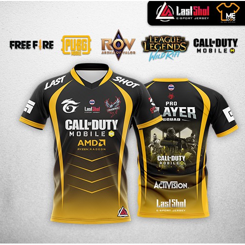 เสื้อเกมส์มิ่งNo.06 คอวีซ่อน สไตล์ E-Sport พิมพ์ลาย ROV FREEFIRE PUBG