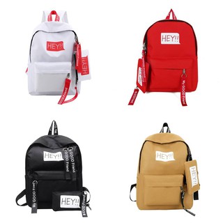 MAYSHOP กระเป๋าเป้ กระเป๋าสะพายหลัง สีสันน่ารักๆ มีกระเป๋าใบเล็กแถมให้ B167