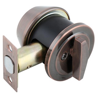 ลูกบิดแบบกุญแจ 1 ด้าน HAFELE 489.10.360 สีทองแดงรมดำ SINGLE DEADBOLT LOCK ANT.COP. ANTIQUE COPPER