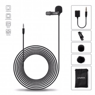 [ส่งใน🇹🇭]Sairen Single Head 6m Lavalier Microphone ไมโครโฟนติดเสื้อสายยาว 6เมตร ใช้ได้กับมือถือ, DSLR, Compact