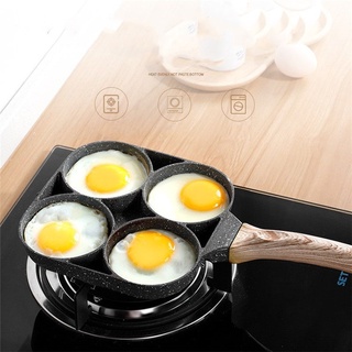 ۞◐Frying Pan  2/4 Holes Nonstick Skillet Omelet PanFrying Pot Egg Pancake Steak Pan Breakfast Maker Cooking Cookware Che