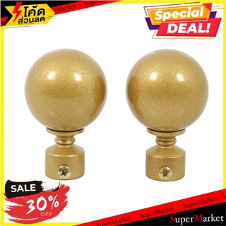 หัว-ท้ายรางม่าน HOME L&amp;S NIC 19 มม. สีทอง อุปกรณ์รางม่าน FINIALS HOME L&amp;S NIC 19MM GOLD