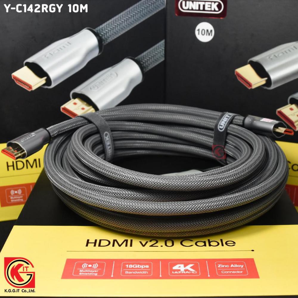 สาย HDMI 4K UNITEK รุ่น Y-C142RGY สายยาว 10 เมตร