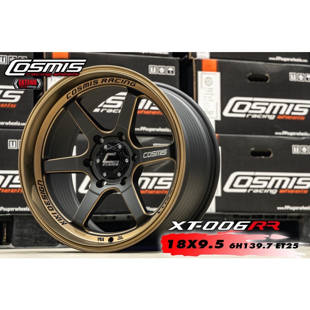 ล้อแม็กขอบ 18x9.5 ET+25, 18x10.5 ET+30ยี่ห้อ Cosmis รุ่น XT-006RR 🔥(ราคาต่อ1วง)🔥 (ขายยกชุด4วง) สีดำด