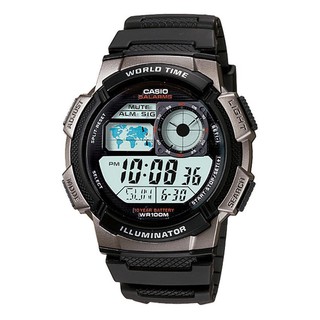 Casio นาฬิกาผู้ชาย สีเทา สายเรซิน รุ่น AE-1000W-1BVDF