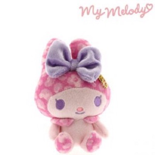 แท้ 100% จากญี่ปุ่น พวงกุญแจ ซานริโอ มายเมโลดี้ Sanrio My Melody Leopard Plush Doll Ball Chain (Purple Ribbon)