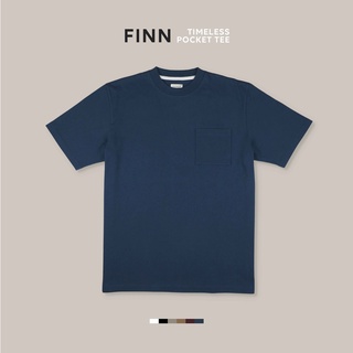 TWENTYSECOND เสื้อยืดแขนสั้น รุ่น FINN POCKET TEE (Oversized fit) - สีกรม / Navy