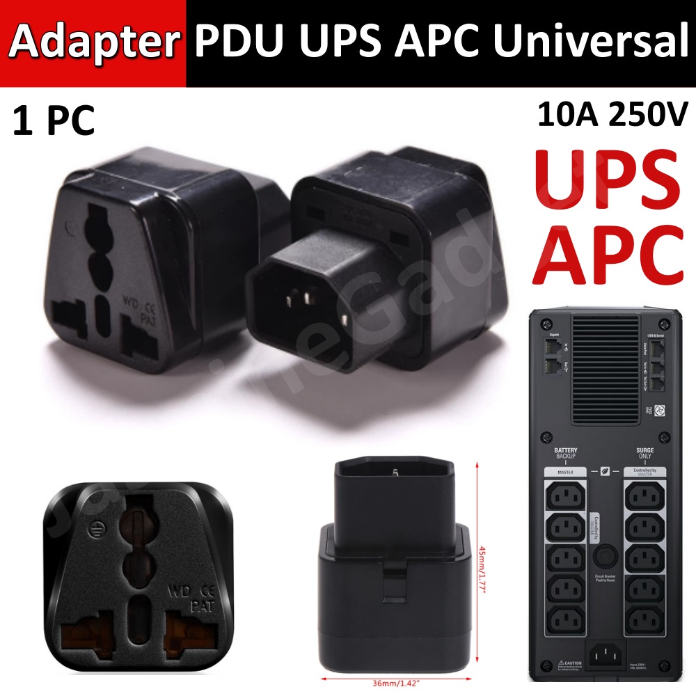 [ UPS ] Adapter UPS APC Universal / ต่อด้านหลัง เครื่องสำรองไฟ รางปลั๊ก PDU / Female Socket to IEC32