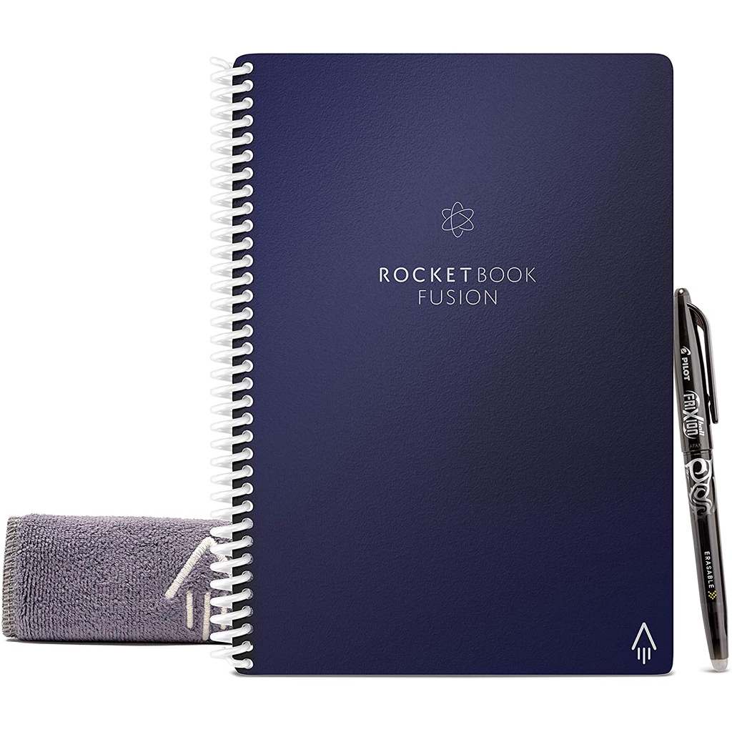 Rocketbook Fusion Smart Reusable Notebook Calendar To-Do List, Note Template Pages w/ Pen & Cloth USA Imported Authentic