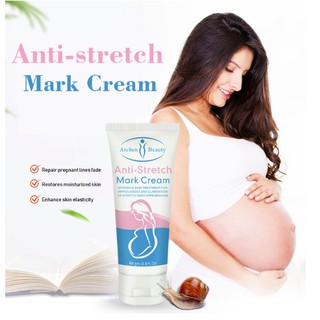 Aichun Stretch Mark Cream 60g. ครีมทาท้องลาย ท้องลาย ท้องแตกลาย คุณแม่เริ่มตั่งครรภ์ และหลังคลอด