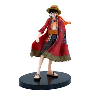 ตุ๊กตาฟิกเกอร์ One Piece cape Luffy ของขวัญ สําหรับตกแต่งรถยนต์