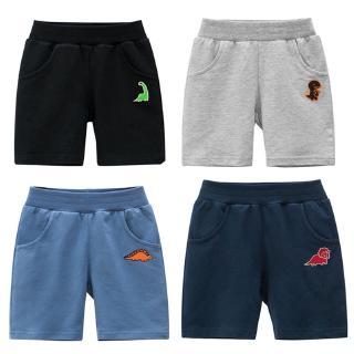 กางเกงขาสั้น ผ้าฝ้าย ลายไดโนเสาร์ สไตล์ลำลอง มี 4 สี สำหรับเ…