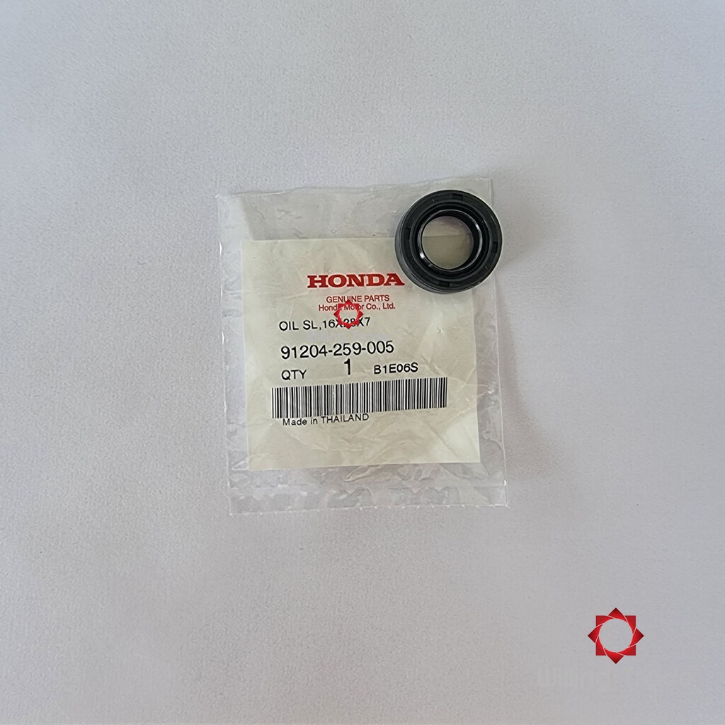 0172_HO. ซีลแกนสตาร์ท16*28*7 (A281) HONDA:(91204-259-005) NICE125(คลัทช์มือ),SONIC, DASH, TENA แท้ศูนย์
