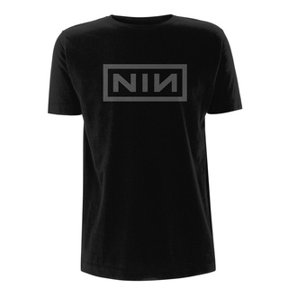 เสื้อยืด พิมพ์ลายโลโก้ Nine Inch Nails Clic สีเทา สีดําS-5XL