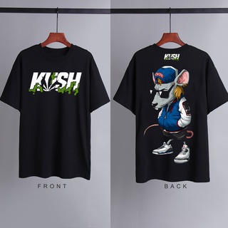 เสื้อยืดแฟชั่น - KUSH วัฒนธรรมการ์ตูนวินเทจแรงบันดาลใจผ้าฝ้ายหลวมเสื้อผ้าเสื้อยืดสําหรับผู้ชายเสื้อ