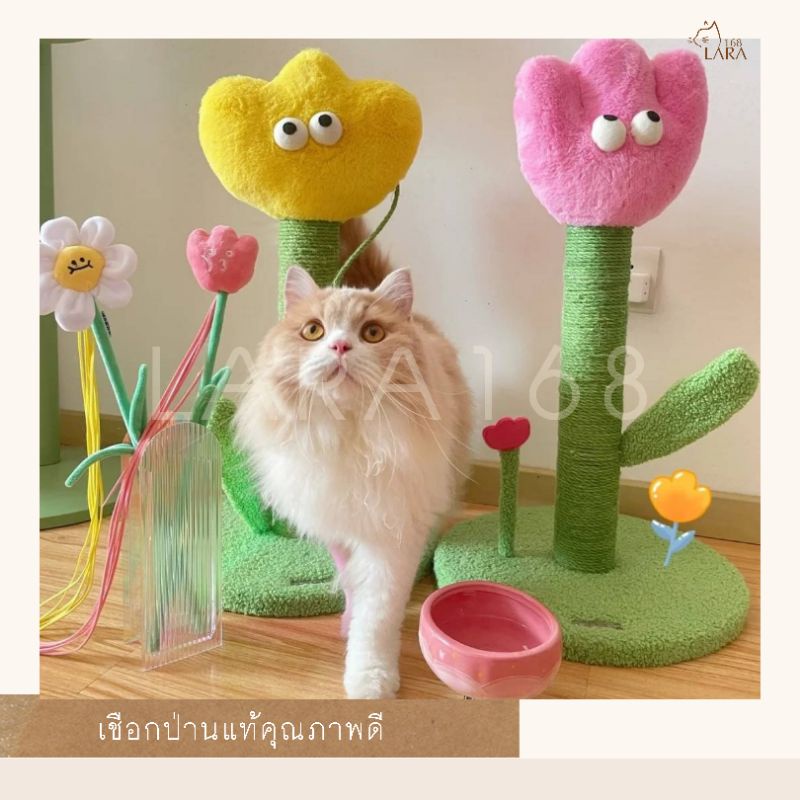 🌈 Zeze‼️ที่ฝนเล็บแมว ที่ลับ​เล็บ​แมว​ คอนโด​แมว​ เสาฝนเล็บ ( E09 )