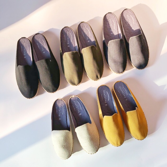 (Preorder -หากมีพร้อมส่งจัดได้เลย) รองเท้าทรงสลิปเปอร์ Slippers Colorful by oneth1ng