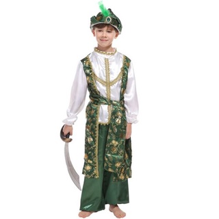 7C121 ชุดเด็ก ชุดทหารอาหรับ ชุดเจ้าชายอาหรับ ชุดอาละดิน ชุดสุลต่าน Children Arabian Warrior Aradin Costume