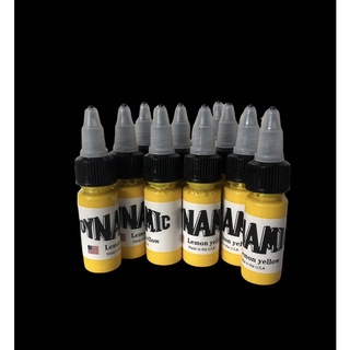 สีสักร่างกาย ไดนามิก  สีเหลือง15ml