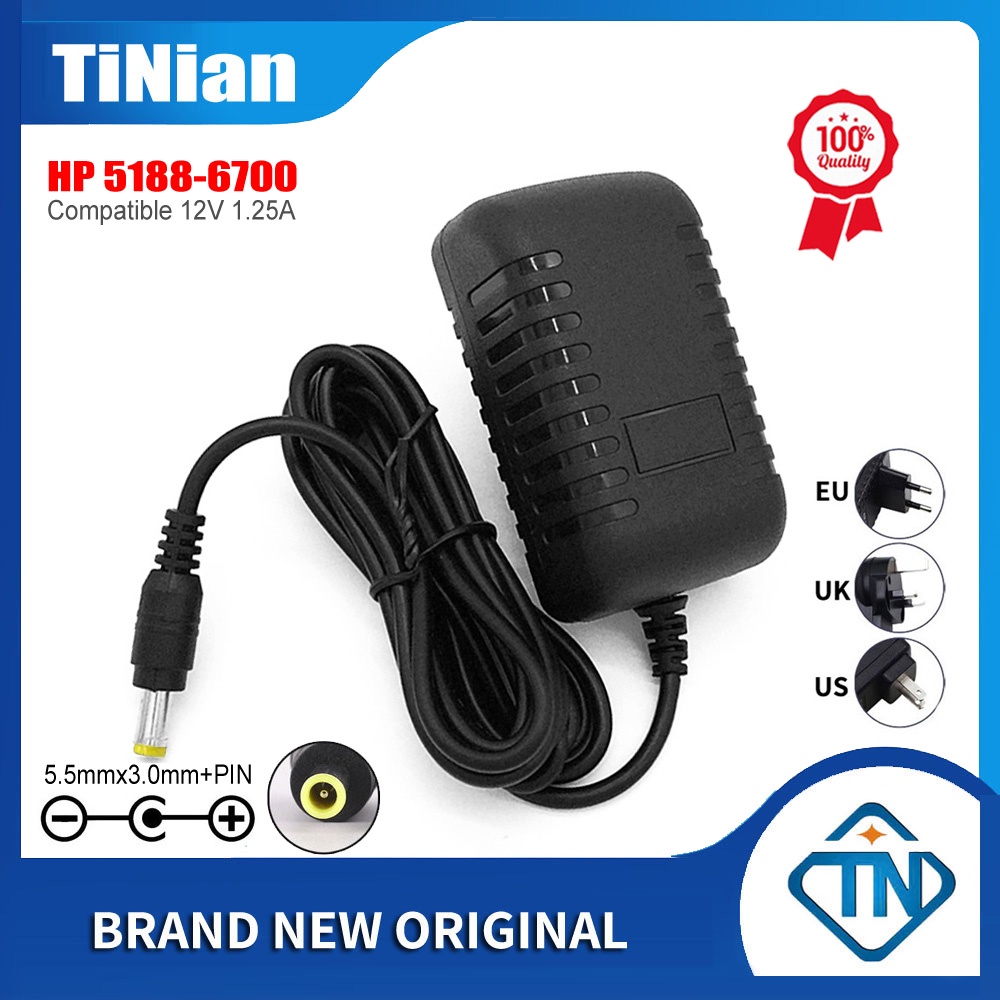 อะแดปเตอร์พาวเวอร์ซัพพลาย 12V 1.5A แบบเปลี่ยน สําหรับ HP 5188-6700 12V 1.25A 0.6A AC DC PS1810-8G J9