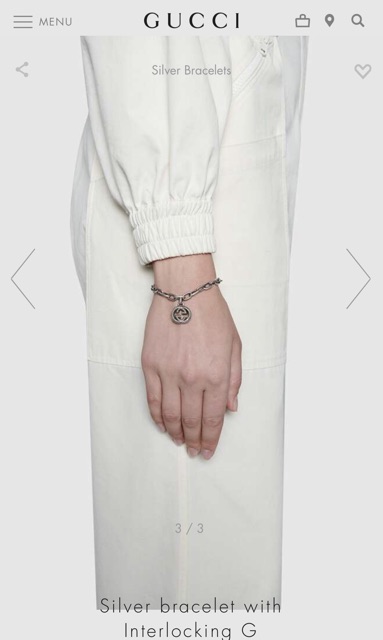 Gucci Silver bracelet with Interlocking 