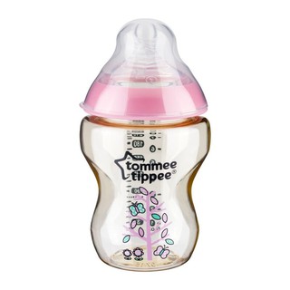 ลดล้างสต็อก Clearance Sale! Tommee Tippee ขวดนมสีชา ทอมมี่ ทิปปี้ PESU 9oz ลายชมพู ของแท้