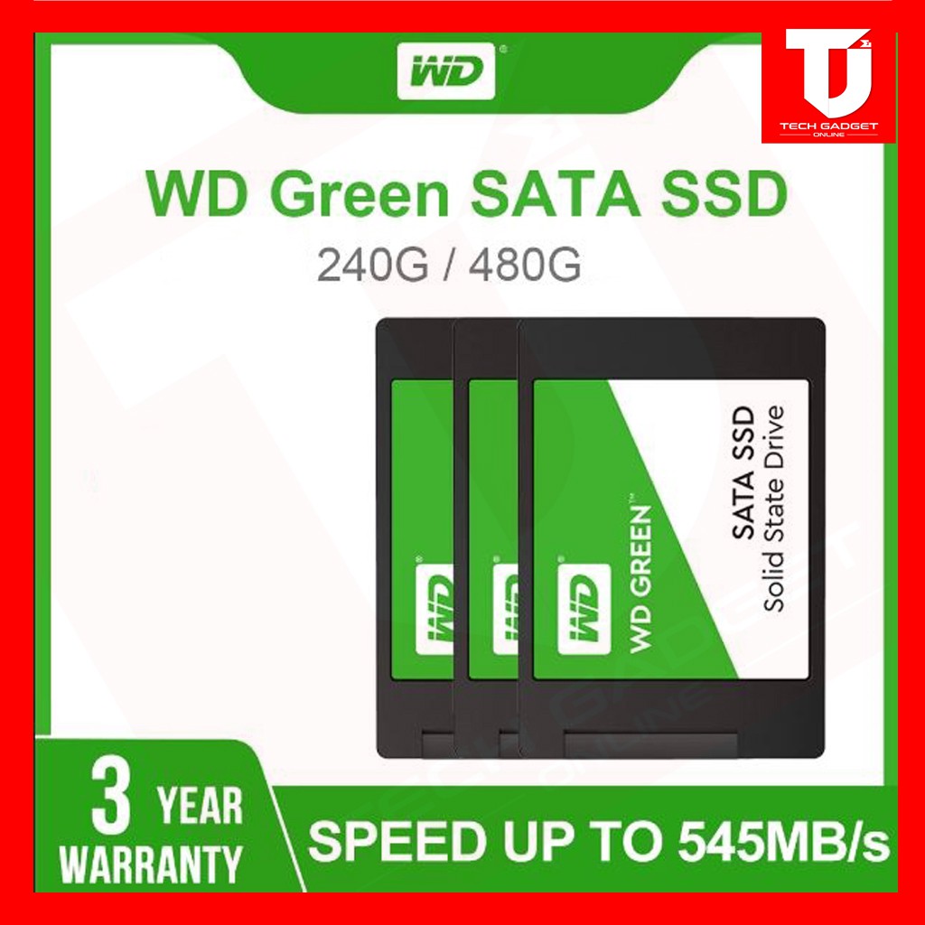 Western Digital WD Green 2.5" SATA III SSD ( 240GB / 480GB ...