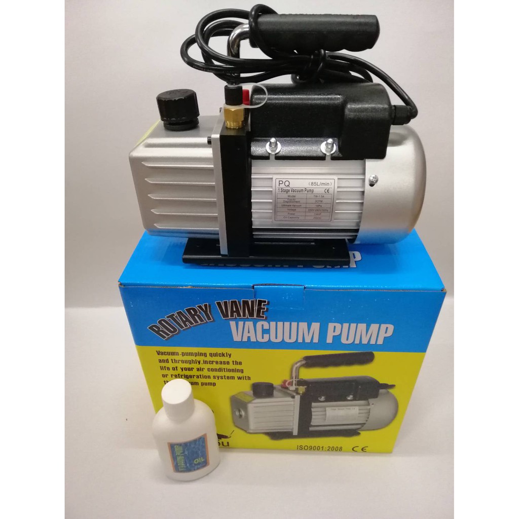แวคคั่ม VACUUM ขนาด 85 ลิตร/นาที (ปั๊มสูญญากาศแอร์) ยี่ห้อ PQ รุ่น PQ-1.5A คุณภาพดี โฉมใหม่