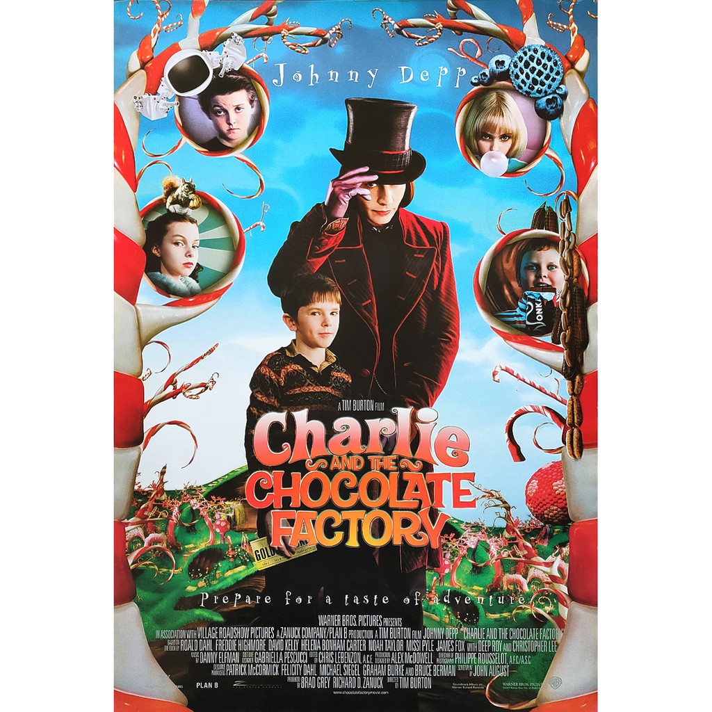 โปสเตอร์ หนัง Charlie and the Chocolate Factory (2005) ชาร์ลี กับ โรงงานช็อกโกแลต POSTER 24”x35” นิ้