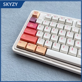 127 คีย์ Sunset Keycaps XDA Profile การ์ตูนอะนิเมะ PBT DYE SUB แป้นพิมพ์แบบกลไก Keycap