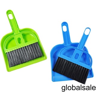 Plastic Mini Desktop Sweep Cleaning Brush Computer Keyboard Small Broom Dustpan Set Random Color