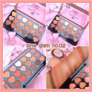 พาเลทอายแชโดวเจ้าหญิง Gina glam 18 color palette