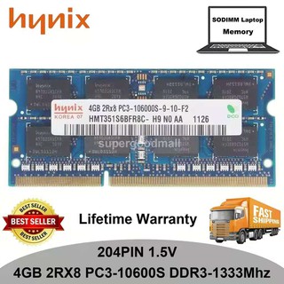 Hynix 4Gb 2Rx8 Pc3-10600 S Ddr3-1333 Mhz 204 Pin 1 . 5 V Sodimm หน่วยความจําแล็ปท็อปโน๊ตบุ๊ค Ram Ram