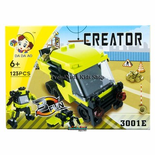 ProudNada Toys ของเล่นเด็กชุดตัวต่อเลโก้รถก่อสร้าง DA DA AO CREATOR 123 PCS 3001