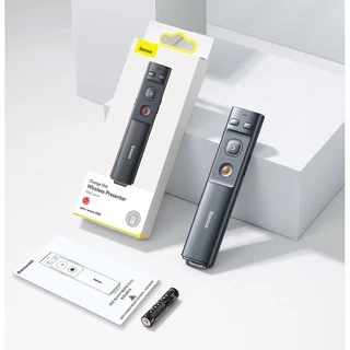 🔥ถูก/แท้🔥Baseus รีโมทพรีเซนไร้สาย Wireless Remote Control Presentation Laser Pointer PPT