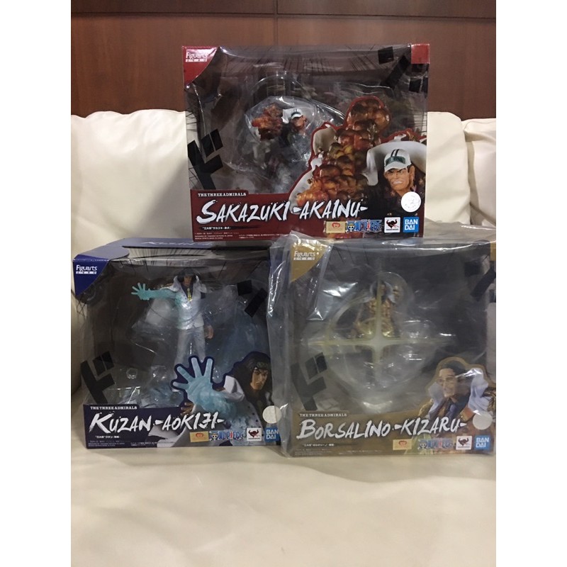 One Piece Figure - FZ Battle Tamashii Nation Battle Version Kizaru Akainu Aokiji 3 พลเรือเอก Lot Jp 