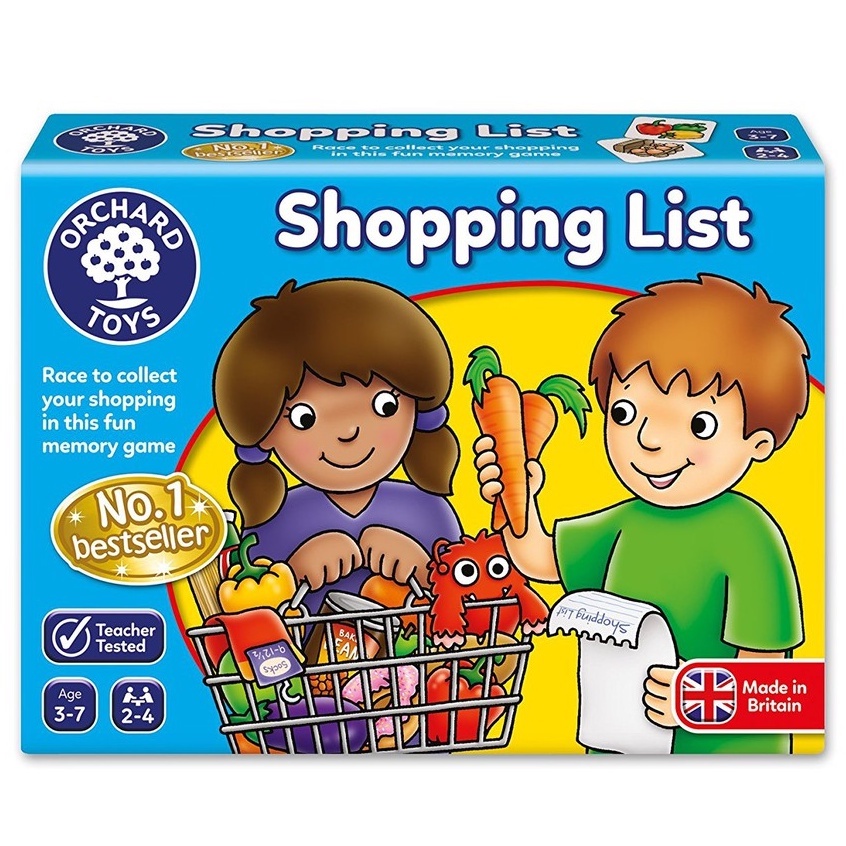 ORCHARD TOYS, Shopping List บอร์ดเกมส์เด็ก เสริมทักษะความจำ การจับคู่ นำเข้าจากอังกฤษ 3-7 ปี