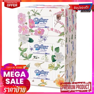 เซลล็อกซ์ พิวริฟาย ฟลาวเวอร์ กระดาษเช็ดหน้า 140 แผ่น x 6 กล่องCellox Purify Flower Facial Tissue 140 sheets x 6 Boxes