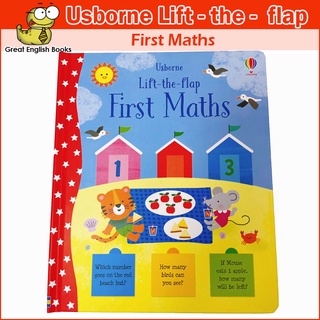 (ใช้โค้ดรับcoinคืน10%ได้) พร้อมส่ง หนังสือ Usborne ภาษาอังกฤษ Lift-the-Flap first Maths