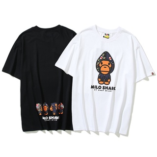 【HOT】เสื้อยืดแขนสั้น ผ้าฝ้าย พิมพ์ลาย Bape แฟชั่นสําหรับผู้ชาย และผู้หญิง