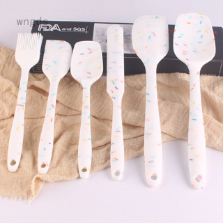 6 Piece Cake Spatula Baking Set Silicone Kitchenware Set Spatula Oil Brush