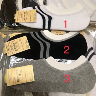 ถุงเท้าข้อเว้า ถุงเท้าซ่อน Muji มีซิลิโคน สไตล์ญี่ปุ่น แพค12คู่ต่อแบบ