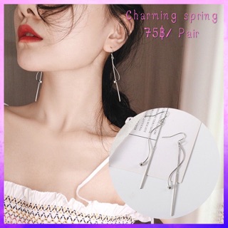 พร้อมส่ง ต่างหูแฟชั่น แบบยาว