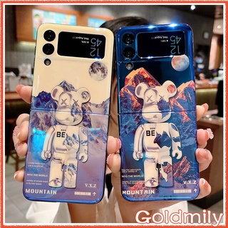 🔥 เคส Samsung Flip3 5G Case Kaws เคสซัมซุงโทรศัพท์แข็ง Galaxy Z Flip 3 Bearbrick เคสซัมซุง ZFlip3