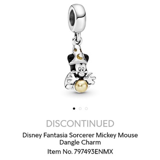 Pandora​ ชาร์ม​ จี้​ Disney Fantasia Sorcerer Mickey Mouse Dangle Charm​