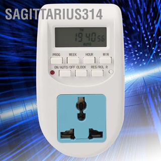 Sagittarius314 👍 【จัดส่งที่รวดเร็ว】 ดิจิตอลหน้าจอดิจิตอลปลั๊ก EU ที่ตั้งโปรแกรมได้อย่างแม่นยำประหยัดซ็อกเก็ตตัวจับเวลา 220V