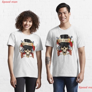 Speed man The Best " GUNS " Essential T-Shirt guns n rosesเสื้อยืด กันส์แอนด์โรสเซส เสื้อคู่ ผู้หญิง