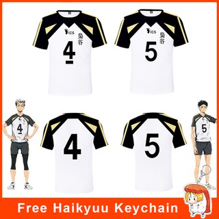 Anime Haikyuu Jersey Akaashi Keiji Cosplay Costume Uniform  Fukurodani Academy Shirt T-shirt