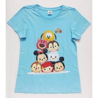 Disney TsumTsum T-Shirt เสื้อยืด TT16 004 สีฟ้า