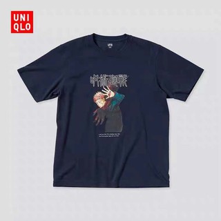 Uniqllo เสื้อยืดลําลองสําหรับผู้ชาย / ผู้หญิงแขนสั้นคอก ลม ( Curse Comics Ult ) 442868